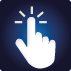 Hand pointing with index finger