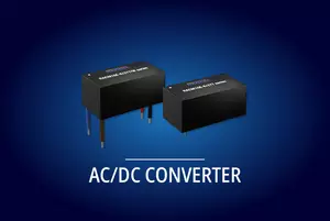 RECOM AC/DC-Wandler auf blauem Hintergrund