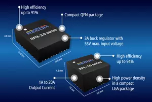 RECOM RPH-3.0 and PRL-10 series with USPs listed