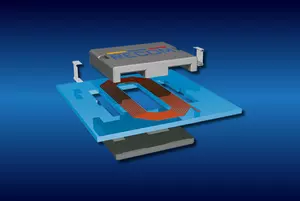 3D model of a RECOM DC/DC converter with planar transformer